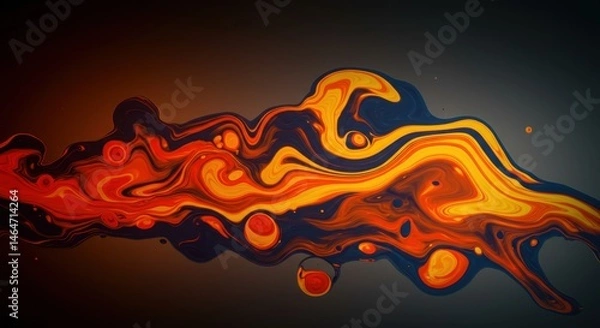 Obraz Fluid paint textures merging in space	