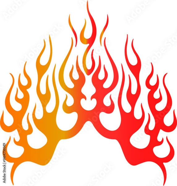 Obraz Tribal hotrod muscle car flame. Can be used as decal, sticker or tattoos too vector