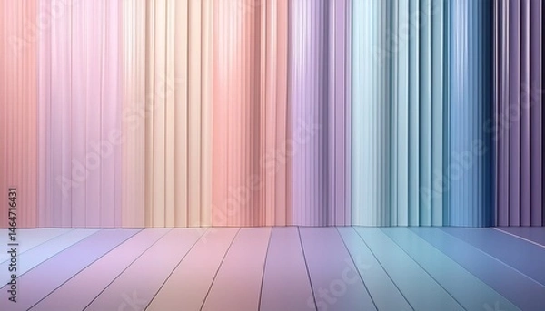 Fototapeta soft pastel colors blend seamlessly in vertical lines creating a dreamy and ethereal backdrop