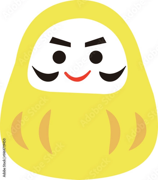 Obraz 文字入れができる黄色いだるまのイラスト