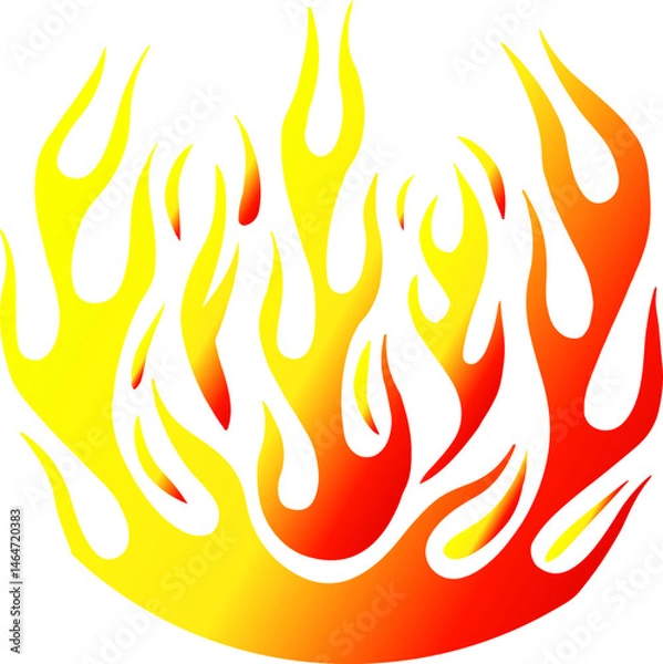 Obraz Tribal hotrod muscle car flame. Can be used as decal, sticker or tattoos too vector