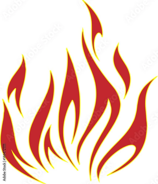 Obraz Tribal hotrod muscle car flame. Can be used as decal, sticker or tattoos too vector