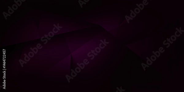 Obraz Abstract Composition with Dark Purple Geometric Shapes on Black Background