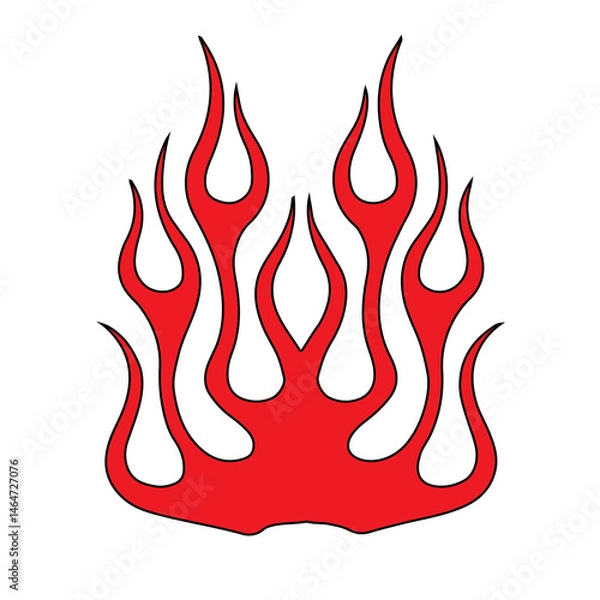 Obraz Tribal hotrod muscle car flame. Can be used as decal, sticker or tattoos too vector