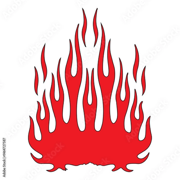 Obraz Tribal hotrod muscle car flame. Can be used as decal, sticker or tattoos too vector