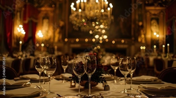 Obraz Elegant, formal dining setting