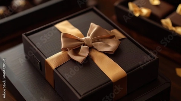 Obraz Elegant gift box with ribbon