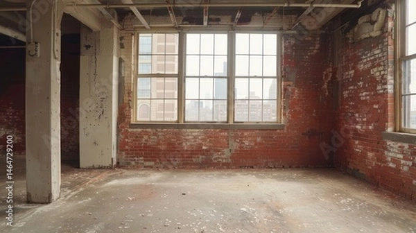 Obraz Empty industrial loft interior