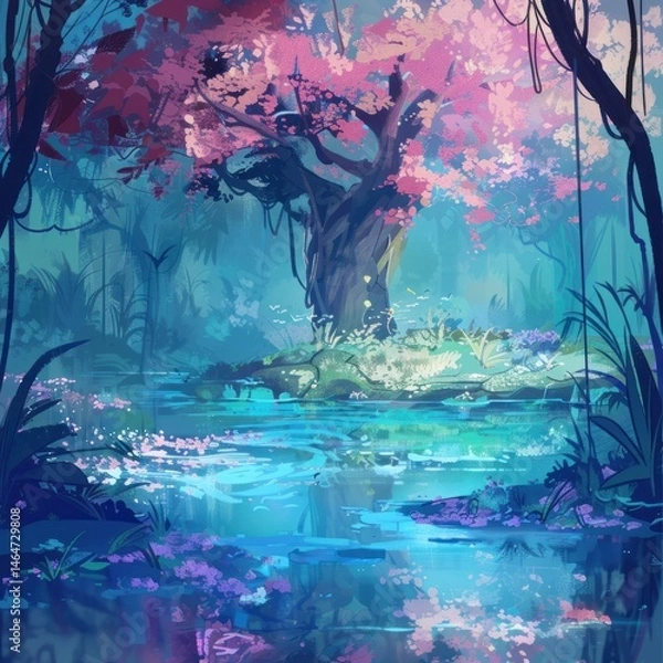 Obraz Enchanting jungle oasis