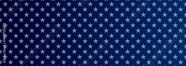 Obraz Star pattern on blue gradient background. Template for Independence Day or 4th of July Memorial. Vector illustration