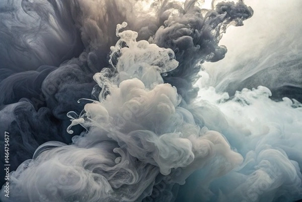Fototapeta Abstract Smoke Design with Grey and White Colors