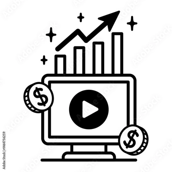 Fototapeta YouTube channel Monetizing