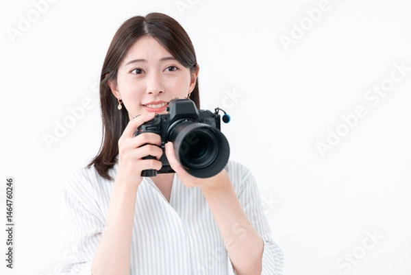 Fototapeta カメラを持つ女性