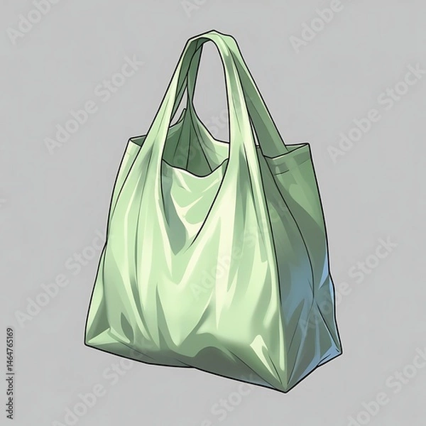 Obraz Reusable shopping bag with a sleek, minimalist design, ideal for eco-friendly lifestyles and shopping convenience.