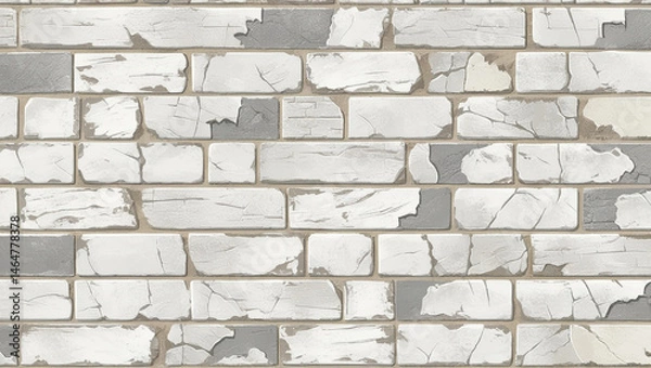 Fototapeta Style old brick wall with cracks