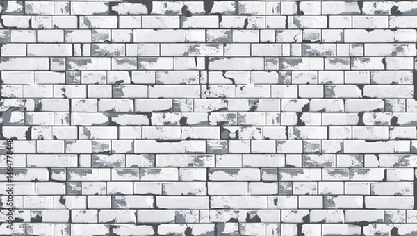 Fototapeta Style old brick wall with cracks