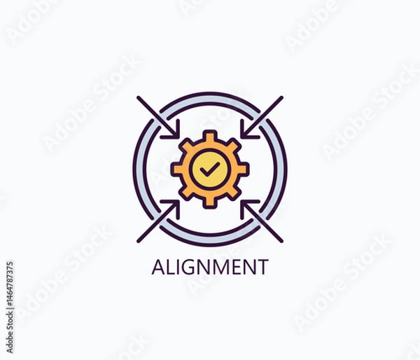 Obraz Alignment Icon Or Logo Isolated Illustration