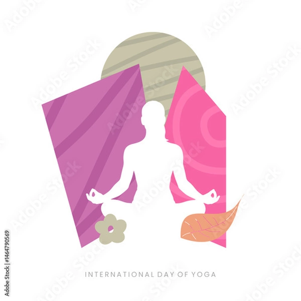 Obraz International Yoga Day Creative Design Minimal Vector