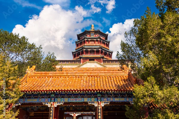Obraz Pagoda at Summer Palace in Beijing, China. Famous landmark