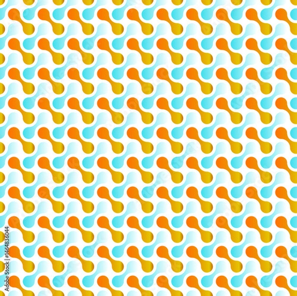 Obraz Seamless retro geometric pattern in bright colors