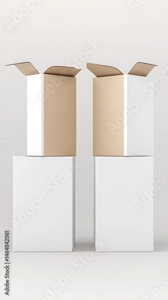 Fototapeta 開かれた箱の静寂 (Hiraka reta hako no shijaku) Meaning: The Silence of Opened Boxes