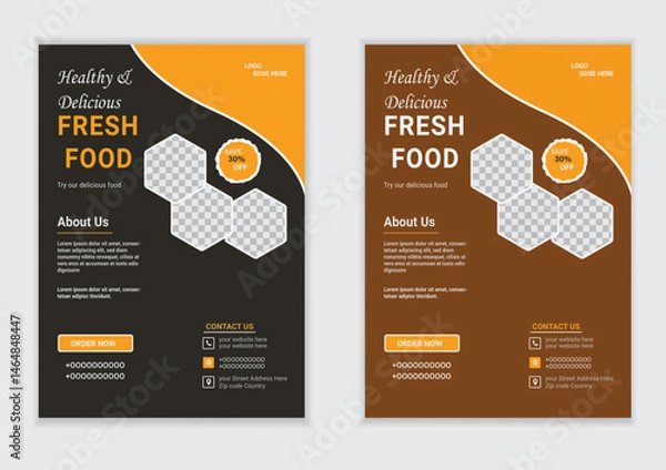 Obraz Creative Food & Resturant Flyer A4 Design templates	
