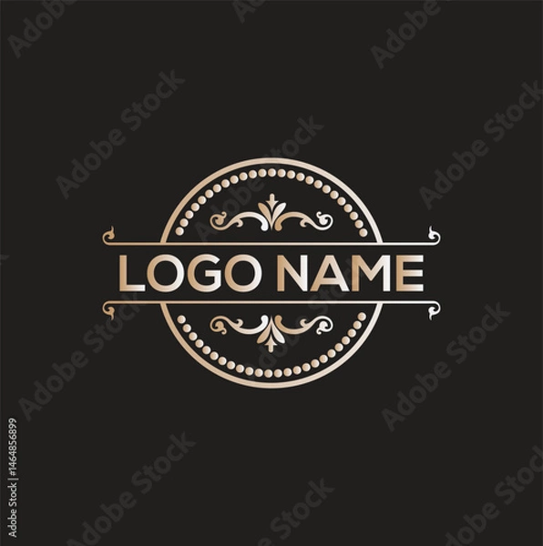Fototapeta Elegant Gold Logo Design for Branding and Identity