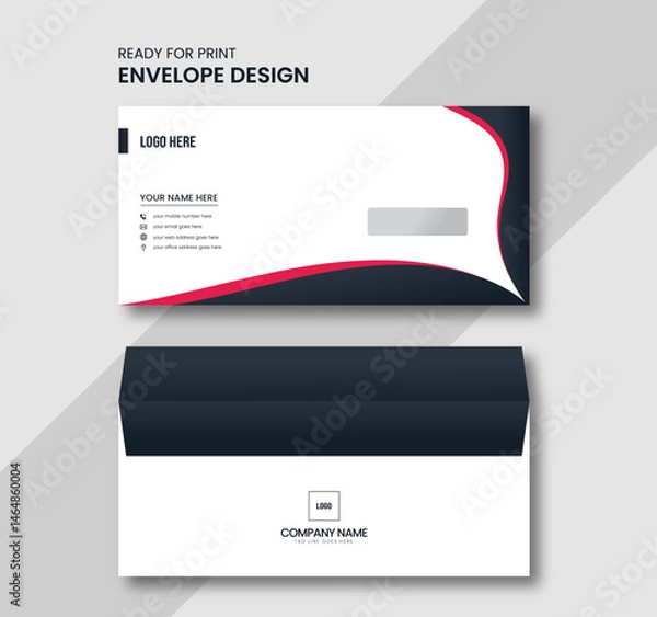Obraz Creative modern envelope design, professional corporate identity template design