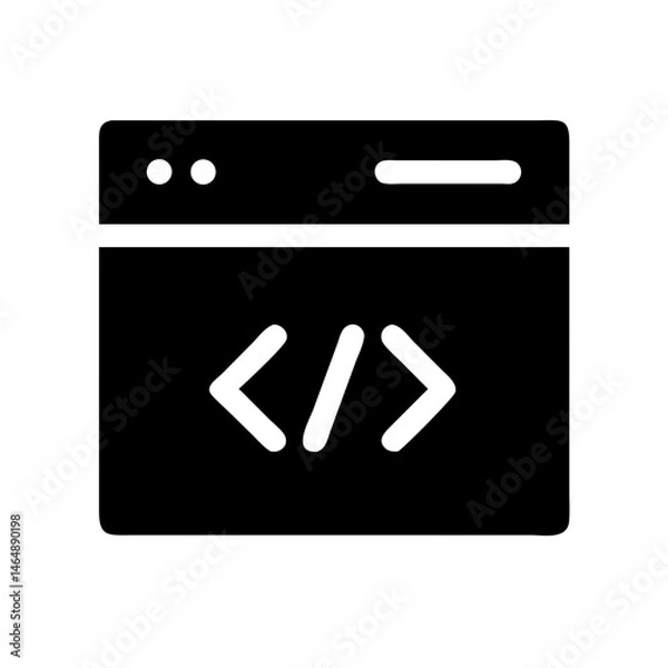 Obraz Coding Web Interface Icon Design

