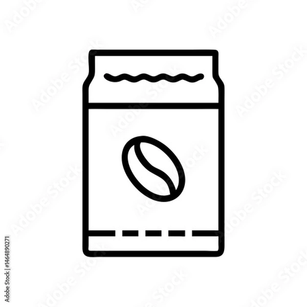 Fototapeta Coffee Bean Sack Icon Design