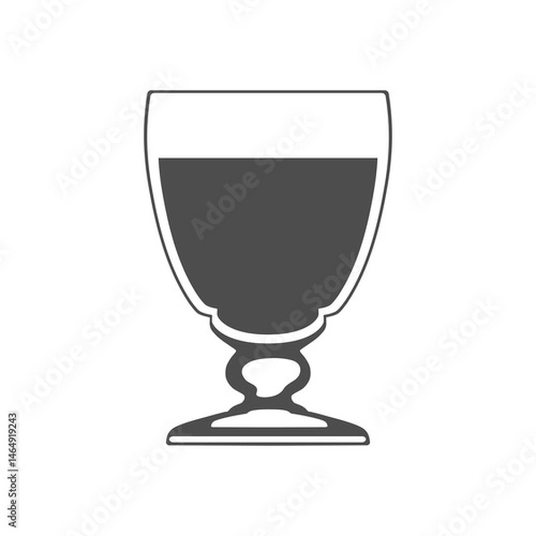 Obraz Vector sign of glass of wine isolated on white background