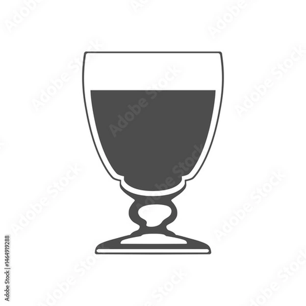 Obraz Sign of glass of wine isolated on white background