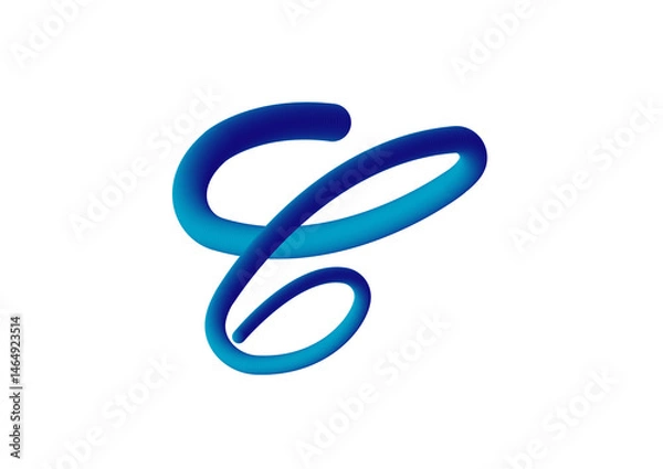 Obraz 3D typography C png