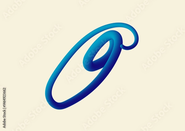 Fototapeta 3D typography O