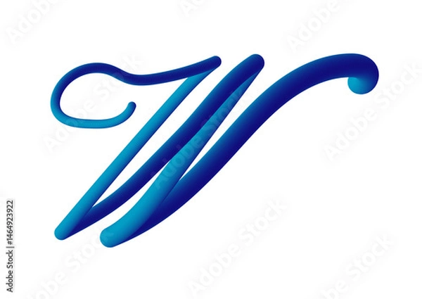 Obraz 3D typography W png