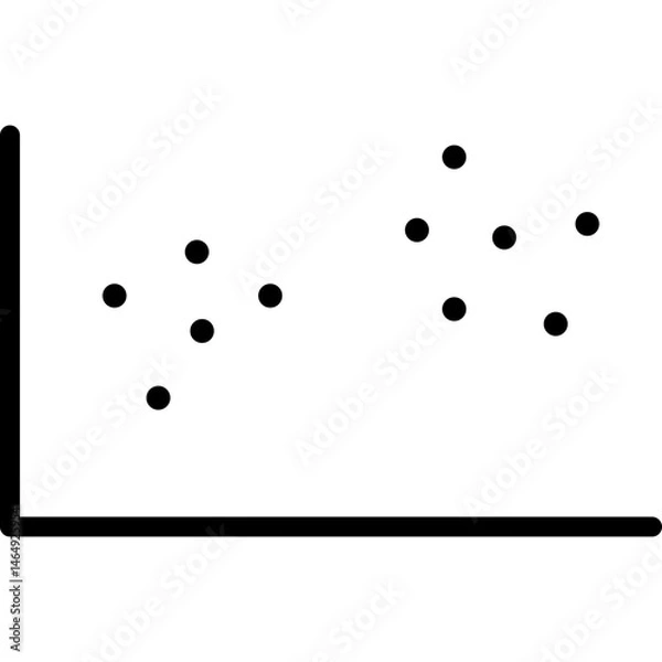 Fototapeta scatter plot vector icon