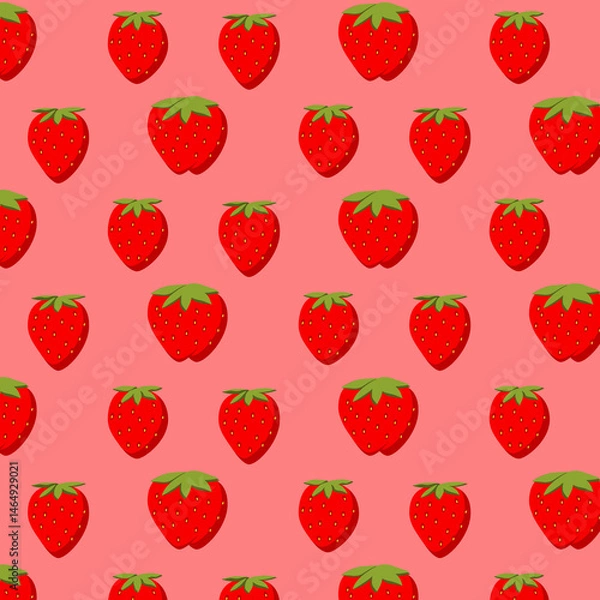 Obraz 背景パターン_イチゴ