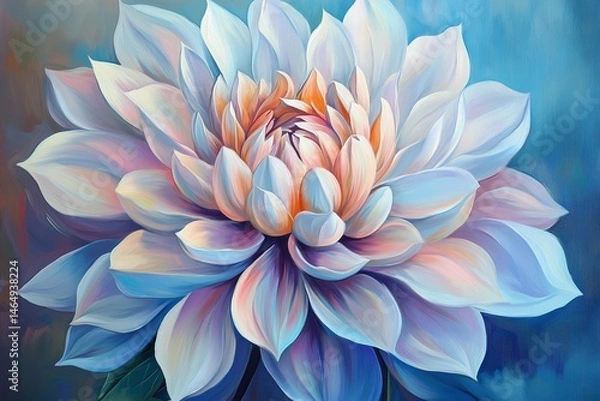Fototapeta Vibrant Colorful Floral Artwork Featuring Abstract Petals, Artistic Design, and Decorative Botanical Patterns