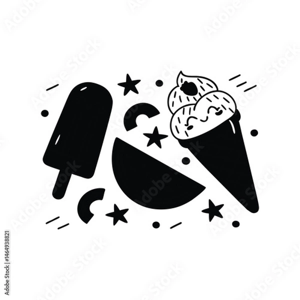 Fototapeta ice cream icon