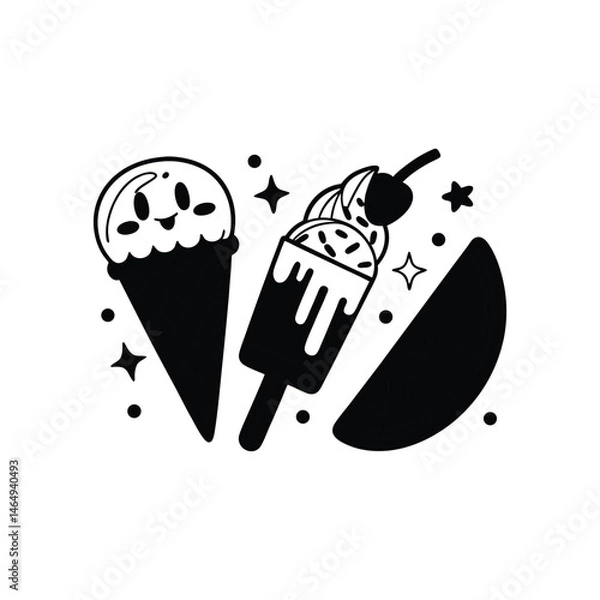 Fototapeta ice cream icon