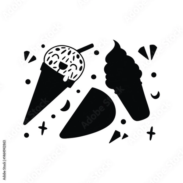 Fototapeta ice cream icon