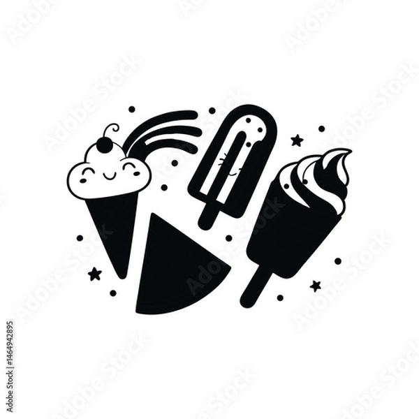 Fototapeta ice cream icon