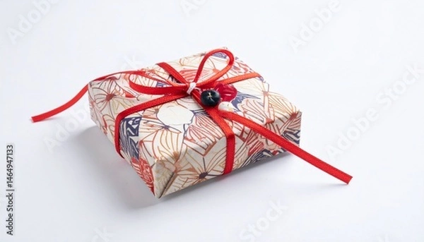 Fototapeta 和風で可愛いプレゼントボックス