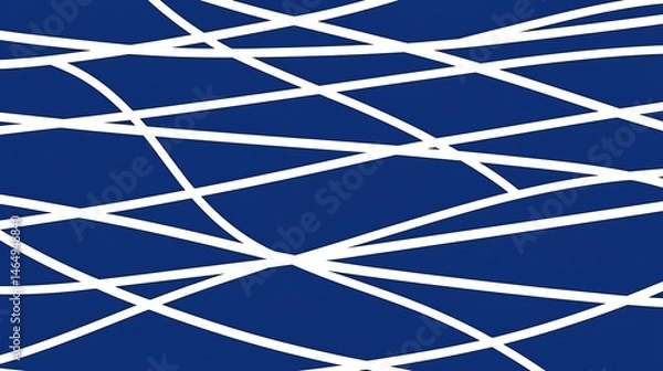 Fototapeta Cyber-themed deep blue background filled with luminous neon lines and sci-fi grid patterns