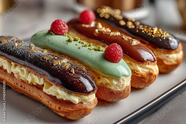 Fototapeta eclair with decoration