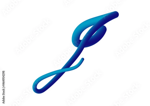 Obraz 3D typography J png