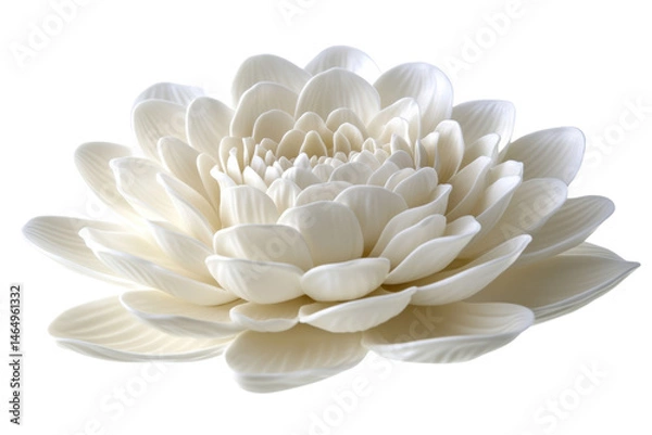 Obraz Exquisite Creamy White Porcelain Flower a symbol of purity and elegance against a dramatic on transparent background