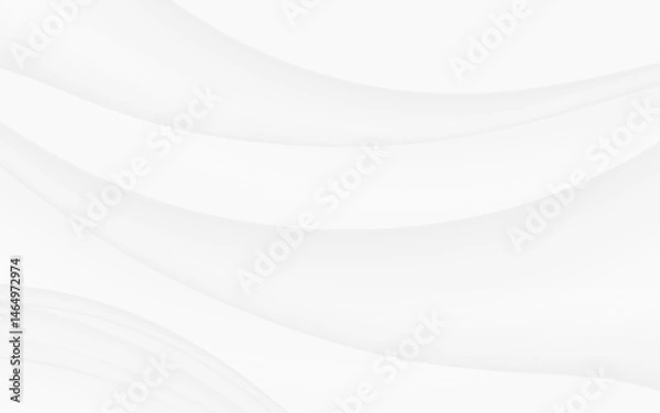 Fototapeta White abstract flowing waves soft texture light bright grey