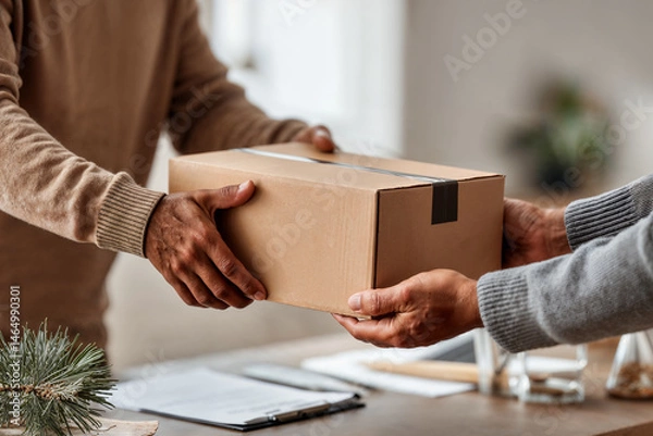 Fototapeta Modern delivery mockup showcasing brand presentation in action
