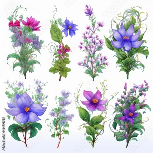 Obraz set of flowers